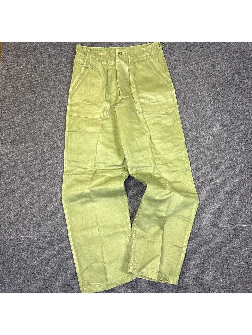 M-1951 Men's Cargo Pants Green Heavy Cotton Workwear Size M